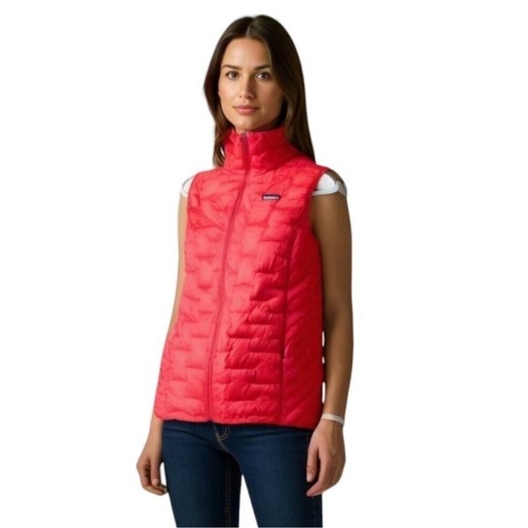 Patagonia Micro Puff Insulated Quilted Puffer Vest Red Women's Size Large - Picture 2 of 6